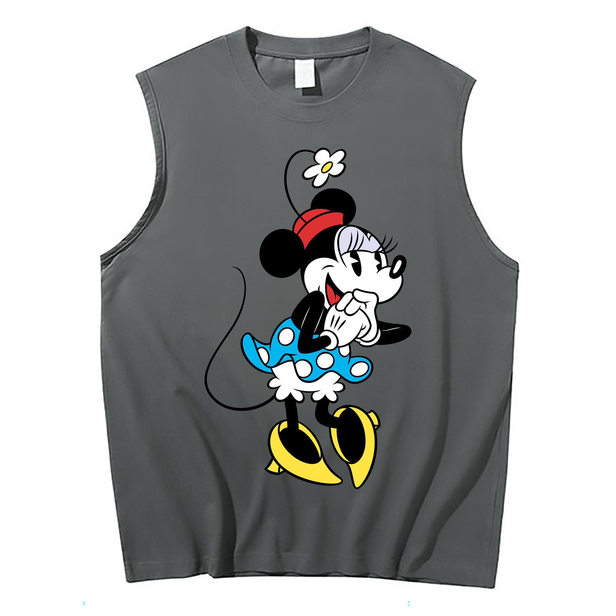 ミッキーマウス Mickey Mouse コットン100％タンクトップ（フロントプリント）